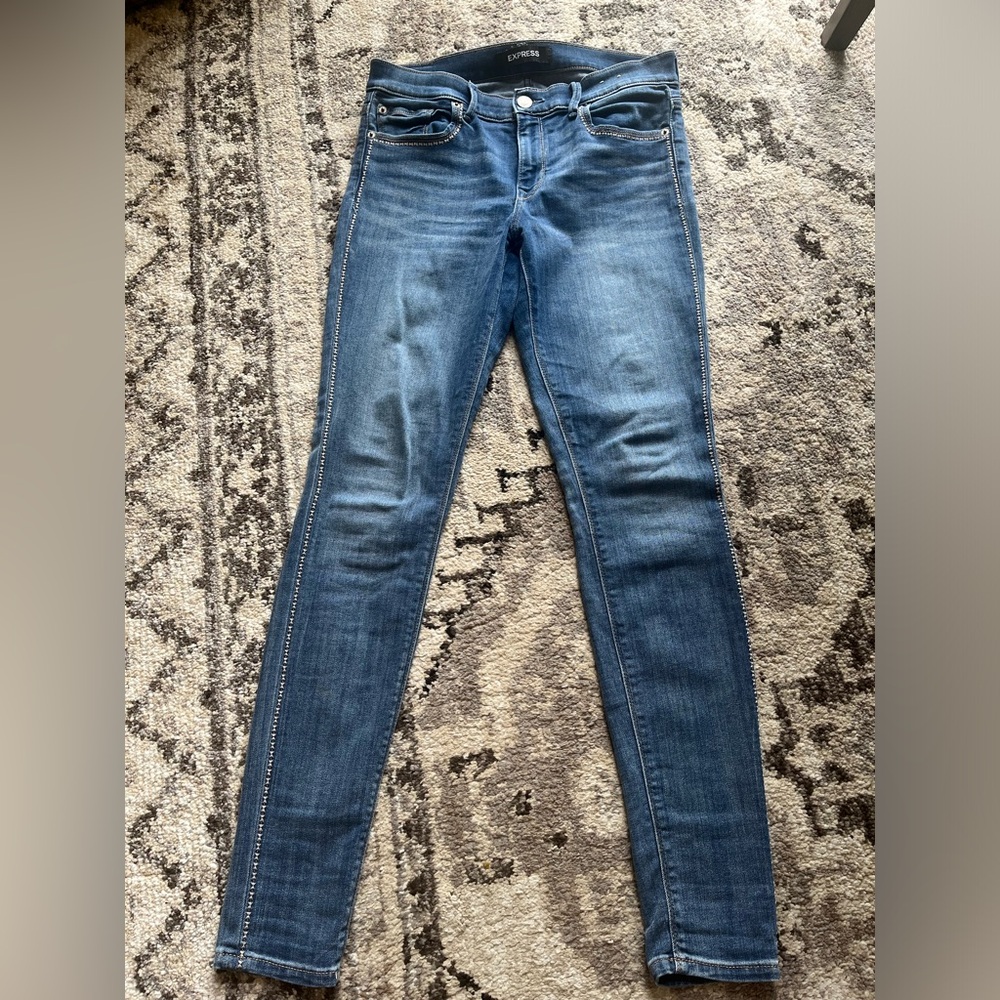 Express Women's Skinny Jeans - Blue